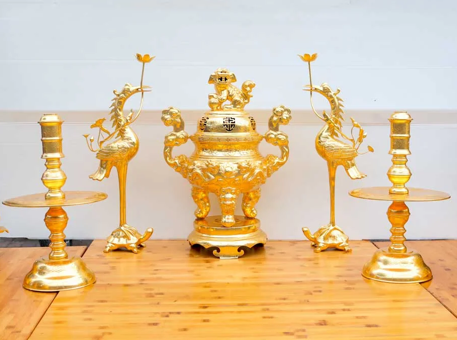 Bộ Đồ Thờ Cúng Hoàng Phát Bộ 5 Món Cao Cấp